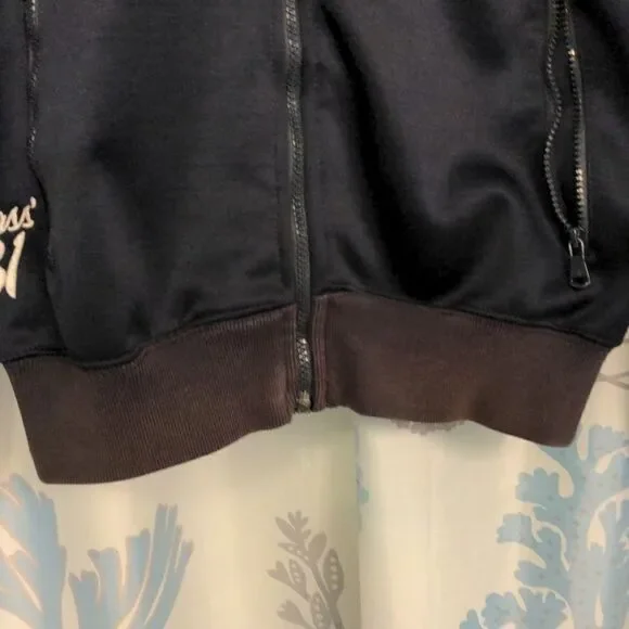 Zara Street Cat Apparel Black Lucky 13 Varsity Jacket - Picture 4 of 10